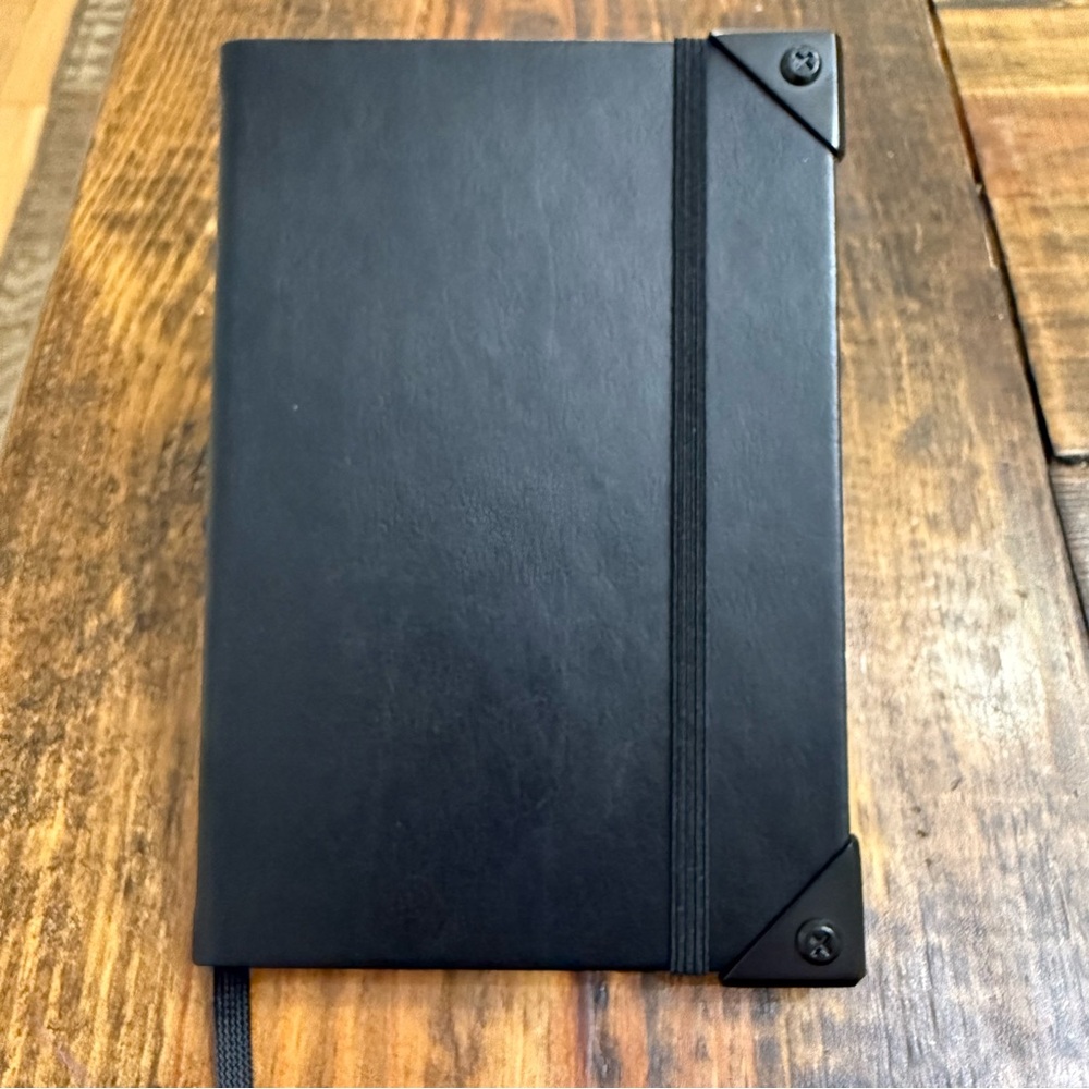 Alexander Wang Leather Small Journal Notebook Black Hardware NEW 4"x6"